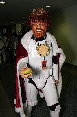 costume di carnevale guerre stellari maschera stormtrooper cosplay star wars starwars burger king burgerking hamburger