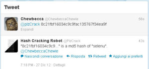 crackare md5 decodificare hash md5 twitter hacking
